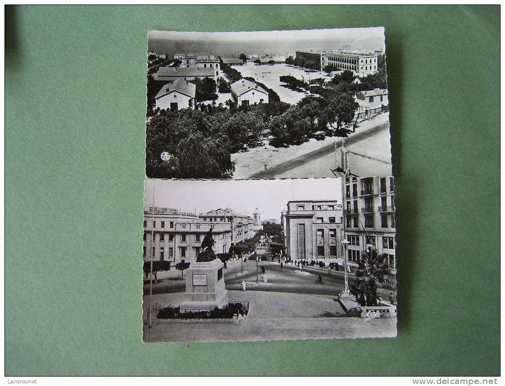 Mostaganem  La Caserne Colonieu  L'Avenue di 1er ligne  Lot de 2  cartes