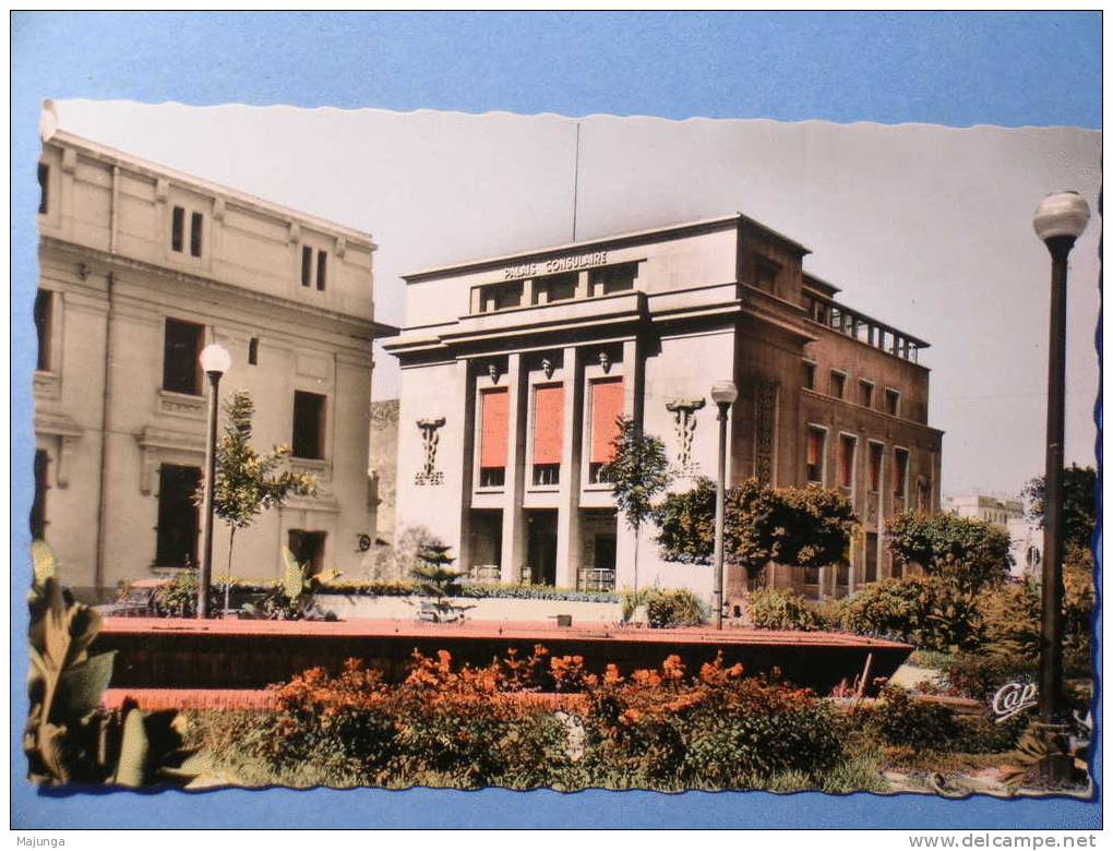 CPA - MOSTAGANEM - LE PALAIS CONSULAIRE - JEAN PARAVISINI ARCHITECTE - DENTELEE