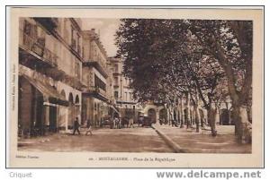 cpa Algerie  Mostaganem Place de la République, animée