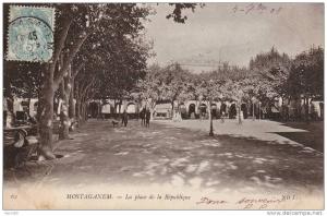 ALGERIE MOSTAGANEM La Place de la République cpa animée