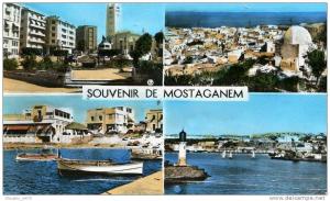 SOUVENIR DE MOSTAGANEM...4 VUES...CPSM PETIT FORMAT