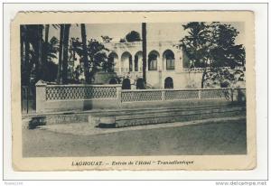 laghouat entrée de l' hôtel transatlantique ( mauvais état )