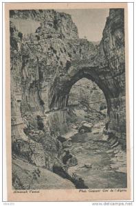 Cpa ALGERIE-- CONSTANTINE -Le s Gorges de Rhumel-carte provenant de l´Almanach Vermot