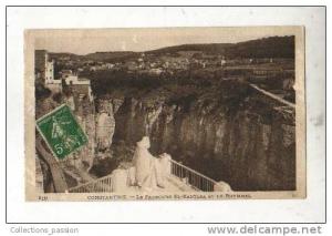 cp, Algérie, Constantine, Le Faubourg El-Kantara et le Rhummel, voyagée