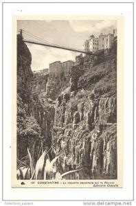 cp, Algérie, Constantine, La nouvelle passerelle sur le Rhumel