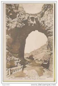 C. Postale  ALGERIE - CONSTANTINE - SORTIE DES GORGES DU RHUMMEL