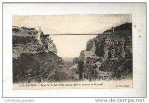 cp, Algérie, Constantine, Passerelle de Sidi M'Cid, au dessus de Rhummel