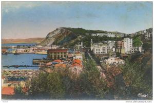 cp , ALGERIE , CONSTANTINE  , perspective sur la Gare et le Port