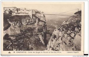 CP, Algérie, Constantine, sortie des Gorges du Rhumel et Pont Sidi M'Cid, vierge