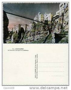 Algeria - Constantine - La Passerelle Perregaud et la Médersa