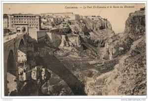 CPA   ALGERIE  Constantine Pont EL-KANTARA et le ravin du Rhummel  Y5/4021