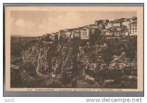 Jolie CP Ancienne Algérie Constantine Quartier des Tanneurs et le Rhummel - Ed LL 111 - cp pas écrite