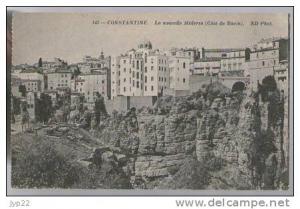 Jolie CP Ancienne Algérie Constantine La Nouvelle Médersa côté du Ravin - Ed ND 143 - cp pas écrite