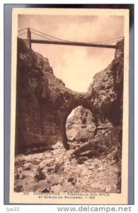 Jolie CP Ancienne Algérie Constantine Passerelle Sidi M'Cid et Gorges du Rhummel - Ed ND 212 - cp pas écrite