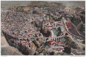 En avion sur CONSTATINE     Vue générale (Pilote-OpérateurR. HENRARD.) ALGERIE