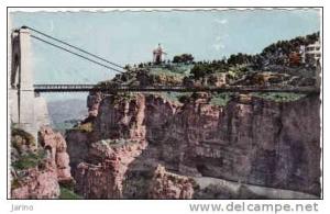 Algérie, Constantine - Pont suspendu et Monument aux Morts, circule oui -1962
