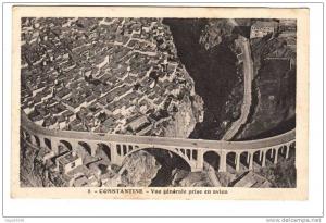 Algérie  Constantine ;   vue générale aérienne  état  A Bien,,,,,voir le scan,