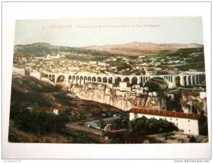 CPA AFRIQUE DU NORD CARTE POSTALE ECRITE 1933 CONSTANTINE CORRESPONDANCE ZOUAVES