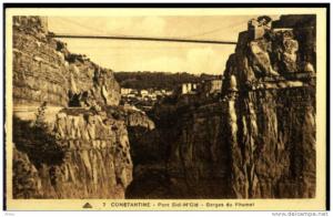 CPA - Algérie - CONSTANTINE - Pont Sidi-M´Cid et gorges du Rhumel - Neuve -