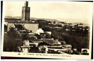 CPA - Algérie - TLEMCEN - Sidi Bou-Médine - Le Minaret, au fond Tlemcen - Neuve -