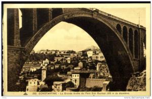 CPA - Algérie - CONSTANTINE - La grande arche du pont Sidi Rached - Neuve -