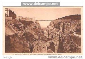 CPA - 35 - CONSTANTINE - LE RAVIN DU RHUMMEL ET LA PASSERELLE SIDI M´CID