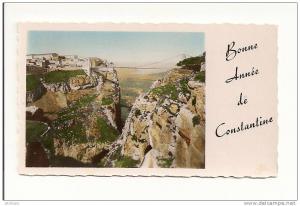 Carte Mignonnette Bonne Année de Constantine, Gorges du Rhumel et Pont Sidi M´Cid (08-711)