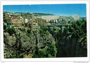 Algérie - Constantine - Vue prise du petit pont suspendu