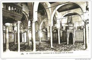 CPA Constantine, Intérieur de la Mosquée Sidi El Kétani