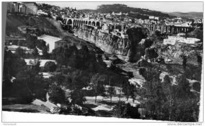 CPA - CONSTANTINE 1955 - PONT SIDI - RACHED ET QUARTIER ARABE