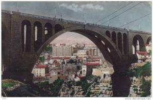 cpsm   algerie constantine   le pont sidi rached