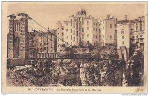 cpa   algerie   constantine   la nouvelle passerelle et la medersa