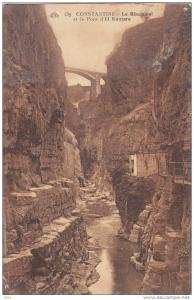 cpa   algerie   constantine    le rhummel et le pont d el kantara