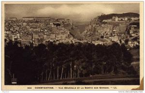 Constantine     Vue Generale Et La Sortie des Gorges