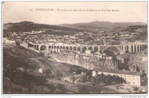 CONSTANTINE -  Panorama pris de la route de Sétif et le pont Sidi Rached