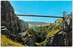 CPSM (format cpa)   Constantine Pont suspendu et gorges du Rhummel   R847