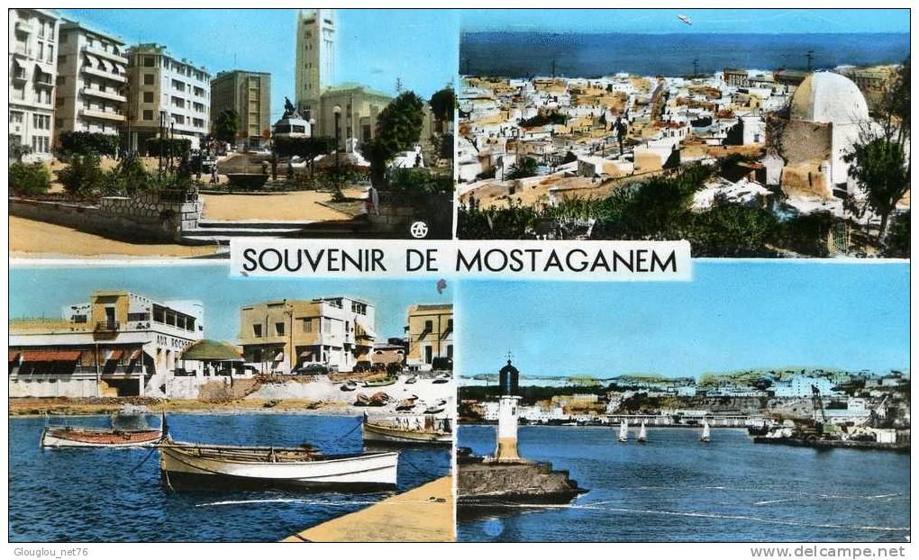 SOUVENIR DE MOSTAGANEM...4 VUES...CPSM PETIT FORMAT