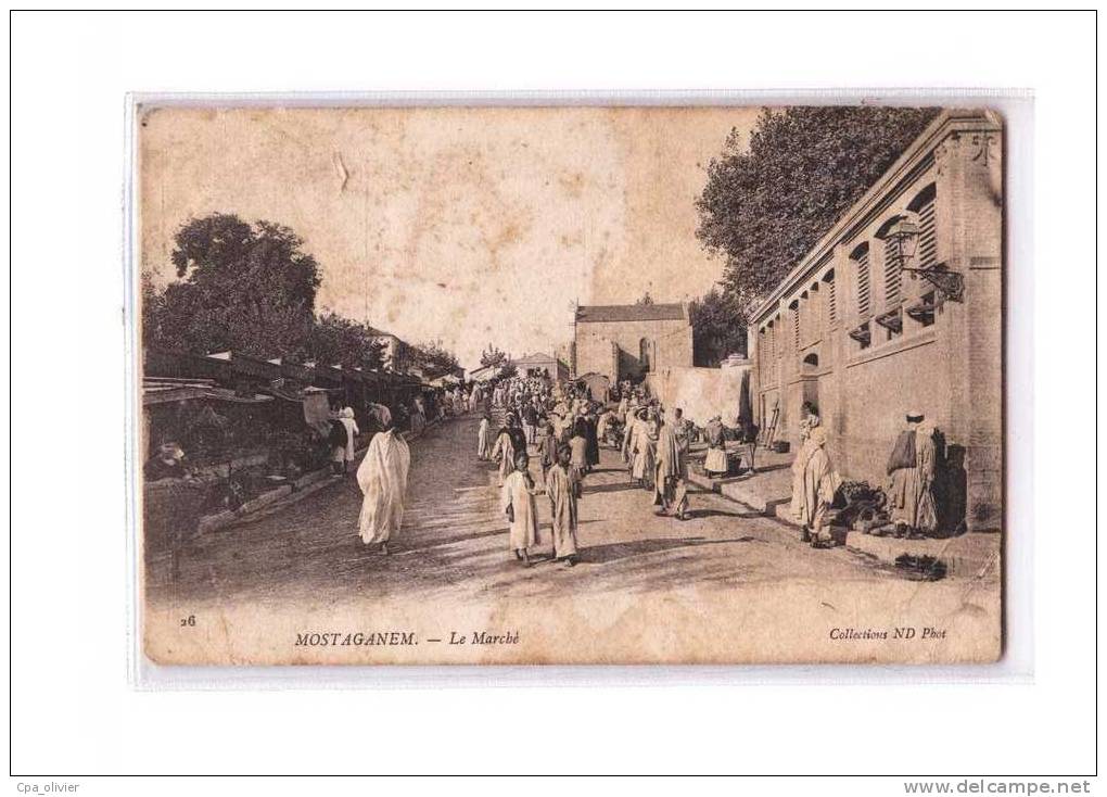 ALGERIE Mostaganem Marché, bien animée, ed ND 26, 1907