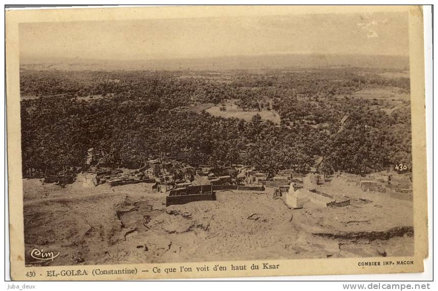 El Goléa . Vue depuis le haut du Ksar