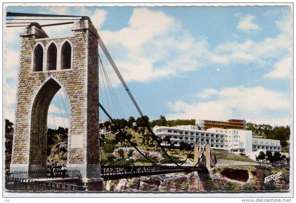 CONSTANTINE , Pont suspendu de Sidi M´Cid & l´ Hôpital civil