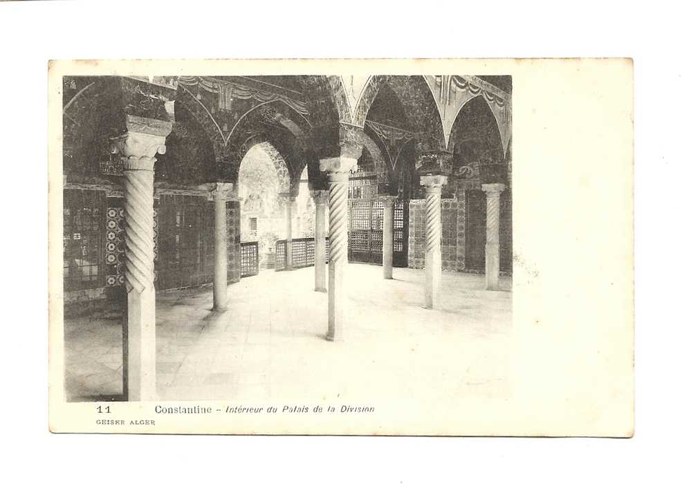 cp, Algérie, Constantine, Intérieur du Palais de la Division