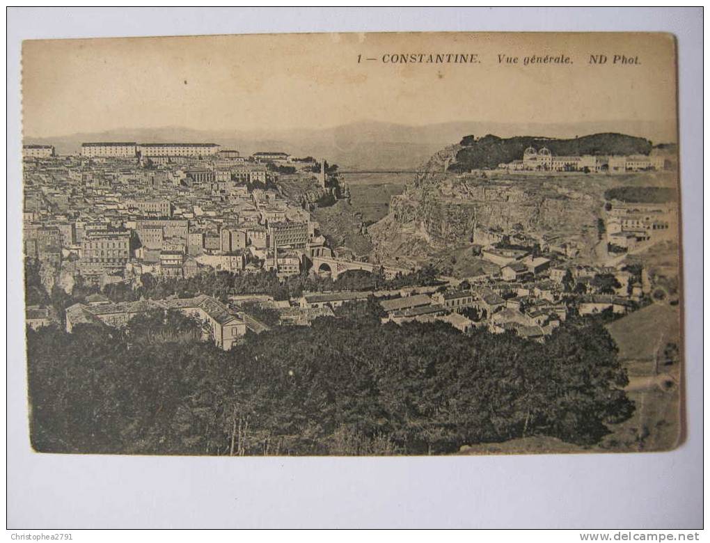 CPA AFN CARTE POSTALE VIERGE  ANNEE 1930  CONSTANTINE