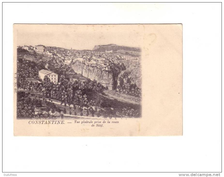 CONSTANTINE  VUE GENERALE PRISE DE LA ROUTE DE SETIF