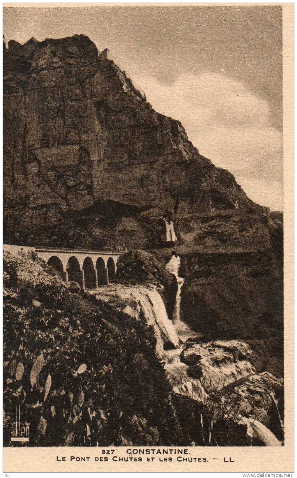 Algérie - CONSTANTINE - le Pont des Chutes et les Chutes - *PRIX FIXE - éditions LL ELLEN n° 327
