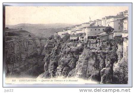 Jolie CP Ancienne Algérie Constantine Quartier des Tanneurs et le Rhummel - n° 111 - cp pas écrite