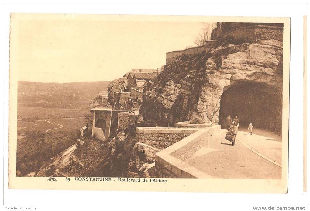 CP, Algérie, Constantine, Boulevard de l'Abîme, écrite