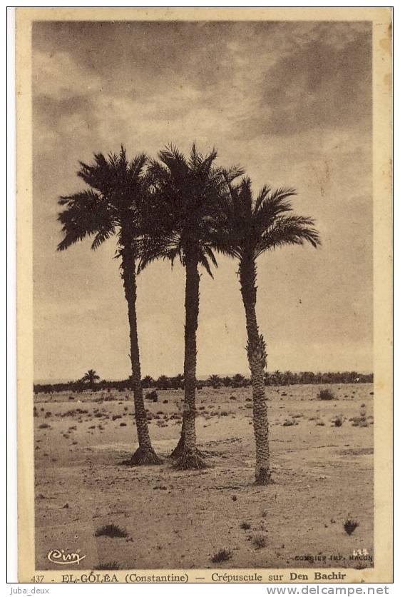 El Goléa . Crépuscule sur Den Bachir