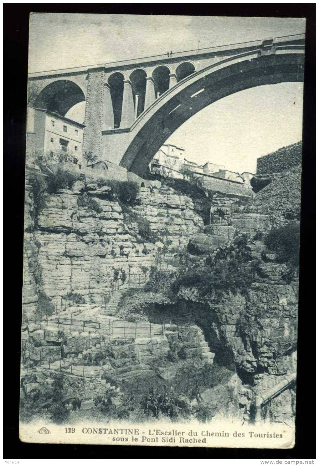 CPA ALGERIE CONSTANTINE ESCALIER DU CHEMIN DES TOURISTES / CAP