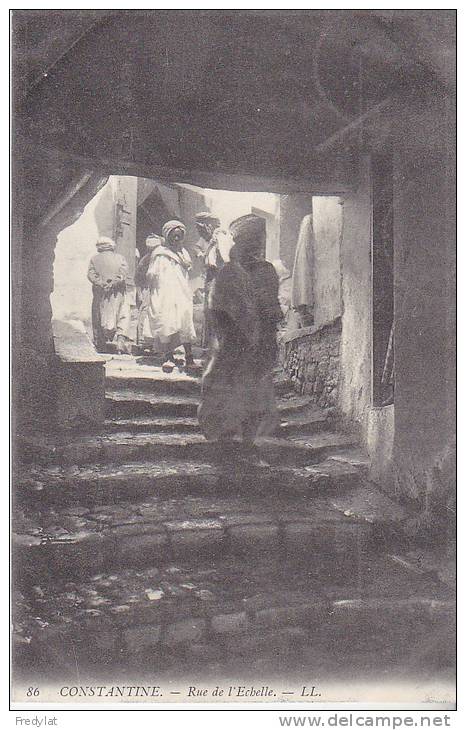 G-  CONSTANTINE RUE DE L'ECHELLE CPA CIRCULEE