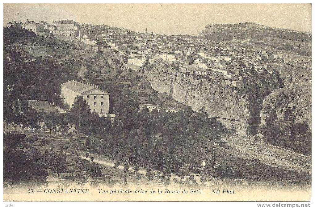 Algérie - Constantine vue générale de la prise de la route de Sétif